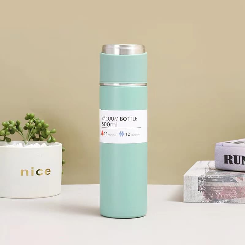 TB004 500ml Double-Wall Vacuum Bottle with 2 Cups