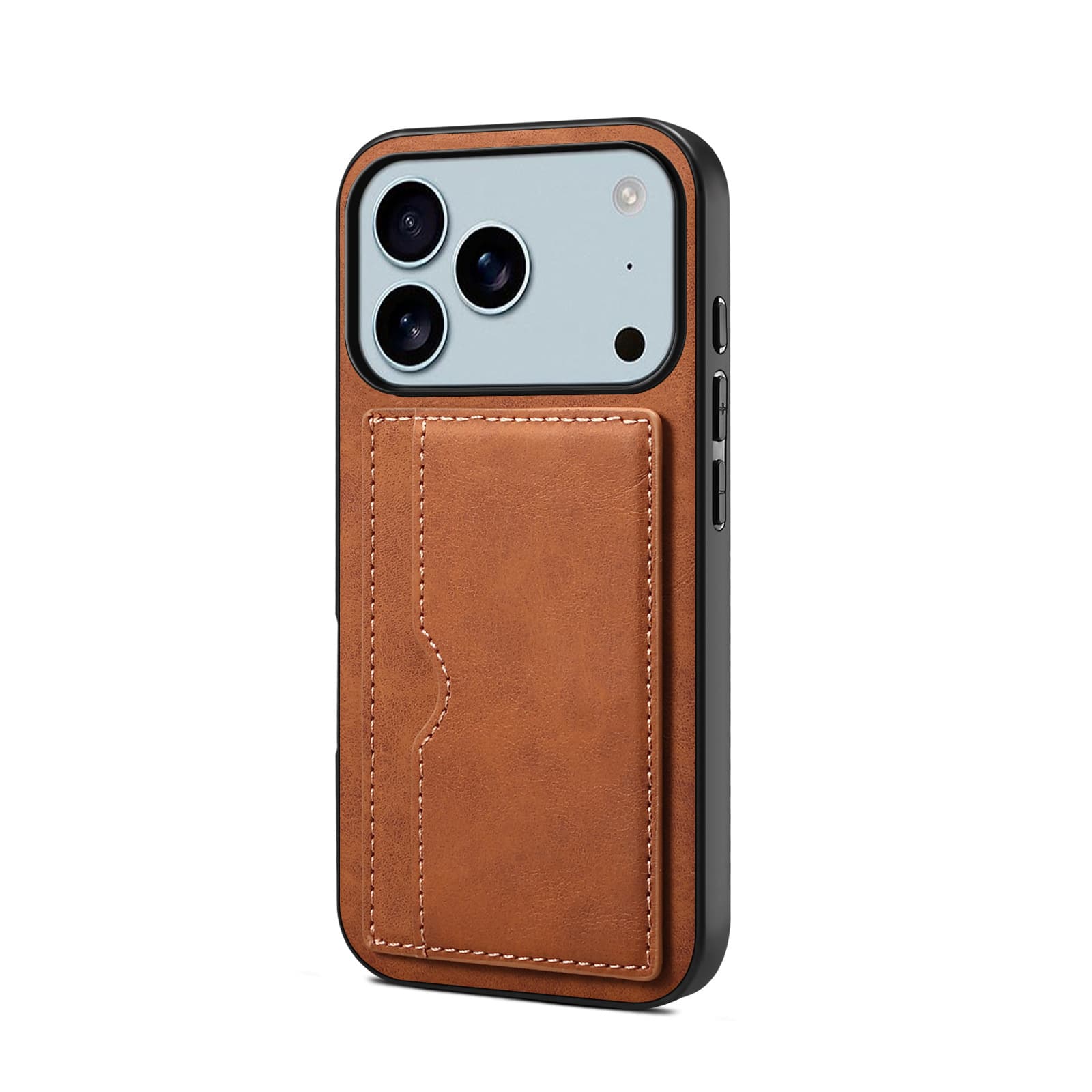 Magnetic Wallet iPhone Case – PU Leather, Shock-Absorb Bumper (MagSafe-Compatible)